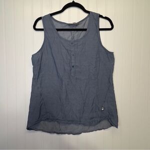 THE North face Lightweight Denim Scoop Neck Top Size M Blue